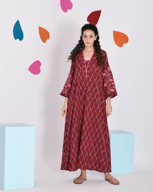 Cotton Long Sleeve Nighty, Printed, Stitched at Rs 236/piece in