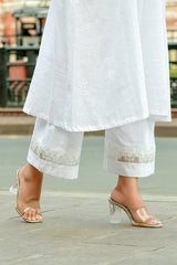 Champa - White Soft Cotton Kurta Coord Set