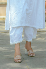 Aprajita - White Cotton Kurta Coord Set