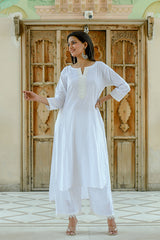 Chameli - White Soft Cotton Kurta Coord Set