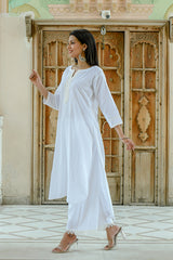 Chameli - White Soft Cotton Kurta Coord Set