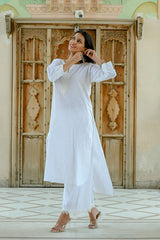 Chameli - White Soft Cotton Kurta Coord Set