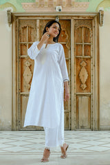 Chameli - White Soft Cotton Kurta Coord Set