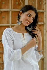 Chameli - White Soft Cotton Kurta Coord Set