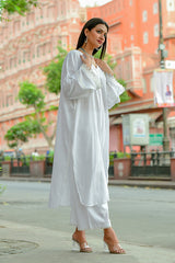 Champa - White Soft Cotton Kurta Coord Set