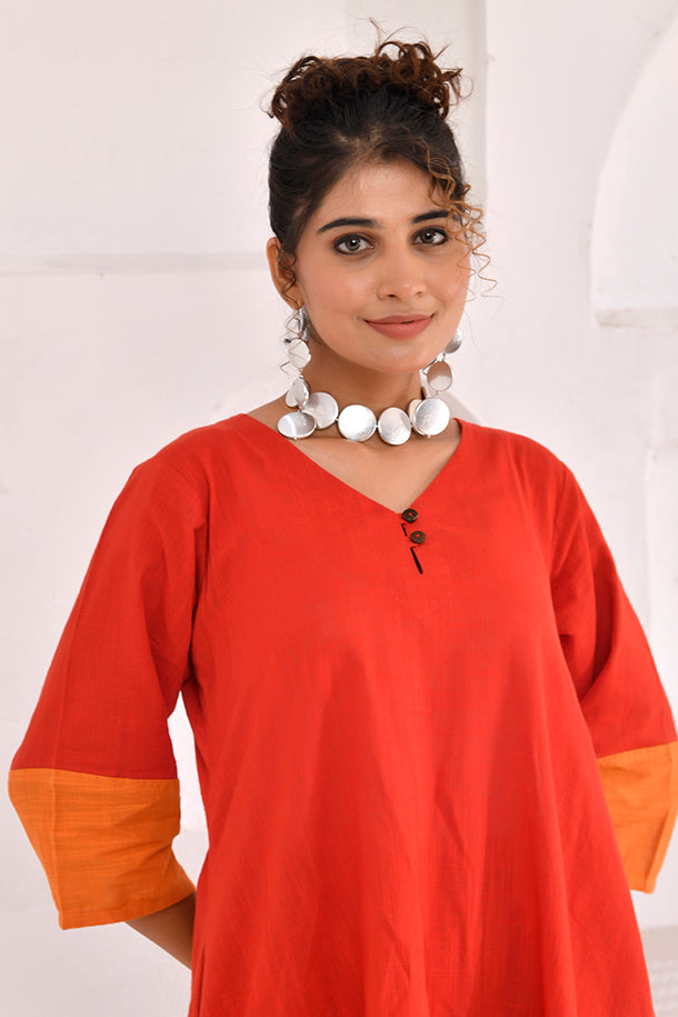 Vivid Vibes Elegant Asymmetric Kurta Set