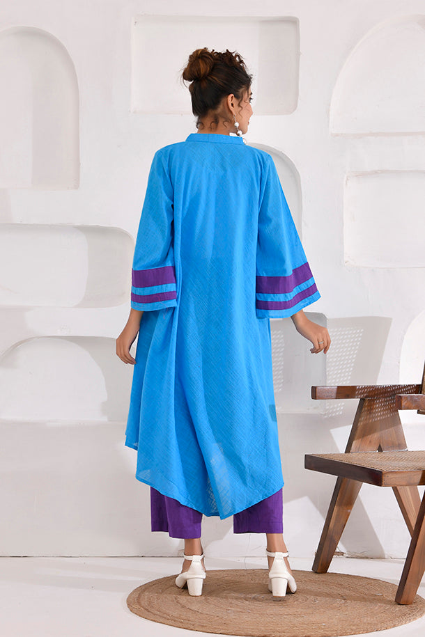 Vivid Vibes Blue Kurta Co-ord Set