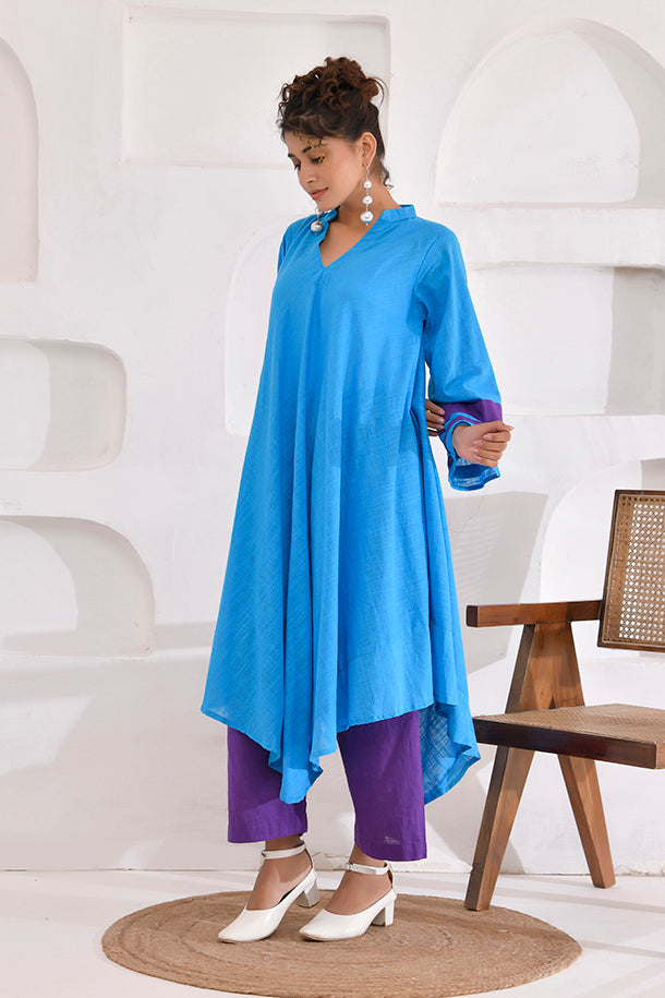 Vivid Vibes Blue Kurta Co-ord Set