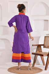 Vivid Vibes Purple Kurta Set