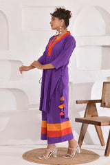 Vivid Vibes Purple Kurta Set