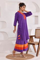 Vivid Vibes Purple Kurta Set