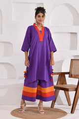 Vivid Vibes Purple Kurta Set