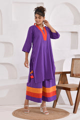 Vivid Vibes Purple Kurta Set