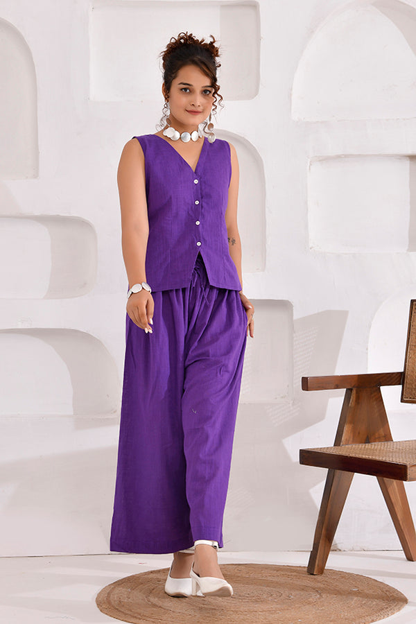 Purple Waistcoat Co-Ord Set