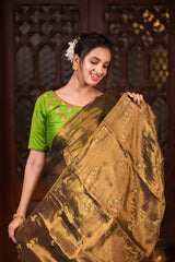 GOLDEN ESSENCE - MUL TISSUE SAREE