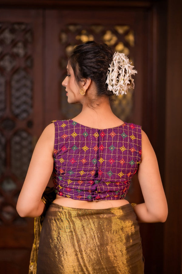 JAALI BLOOM - Silk Embroidery Blouse