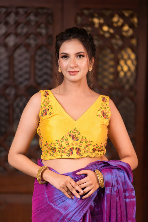 YELLOW GARDEN - Silk Blouse