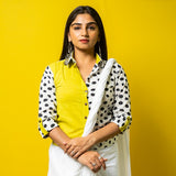 Lime Yellow Anadi Shirt Blouse  - thesaffronsaga